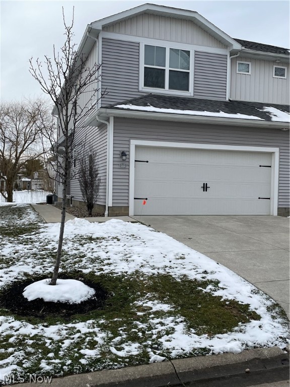Newer Townhouse style condo. Overlooks a picturesque pond. Spacious main floor with entry foyer, kitchen with great work space, natural light and stainless appliances. Casual dining with barstools and a dinette area. Large great room with fireplace. Wood flooring on the main floor. Half Bath. The upper floor offers three bedrooms and two full baths. Convenient bedroom level laundry room. Large master has an 8'X7' walk in closet. Master bath with double sinks and granite countertop. Also a full size double closet for linens and storage. 12'X14' second bedroom with a walk in closet. Third bedroom could be a perfect work at home office. 12'X14'. Full Basement. Two car garage. Located in the The Fountains, an area of upscale condominium homes. An added bonus is the ability to access a dock on Meyers Lake with a seasonal dock fee.
