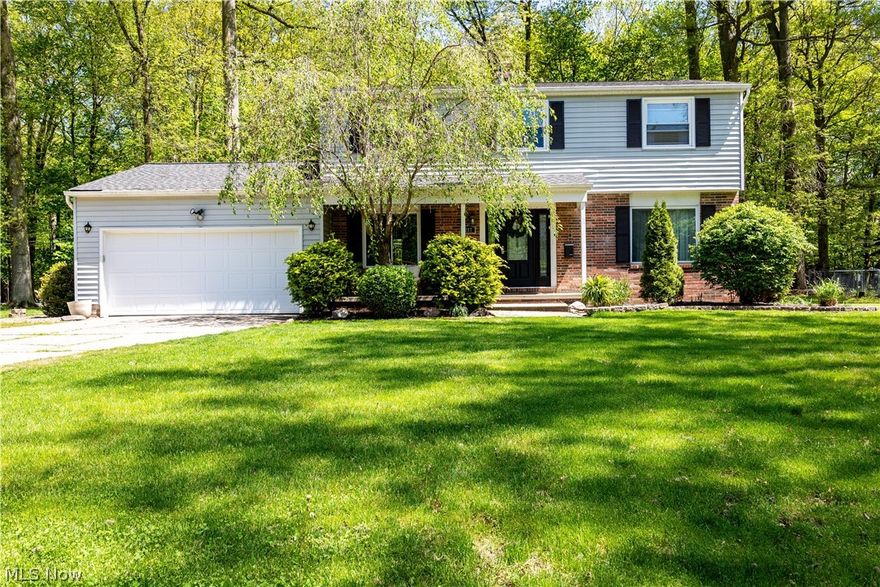 This is the house you have been waiting for. The eagles live in your backyard! This beautiful 4 bedroom 2 1/2 bath with finished
basement has been updated with custom shelving, electric fireplace and a brand new primary bathroom with custom tile work and walk in shower. It is located in the heart of Avon Lake a few doors down from Redwood Elementary where the Eagle's Nest is located and viewed online around the world. The backyard has a poured concrete patio with decorative gravel surrounding. Enjoy the fire pit on cool spring evenings with a view of the woods that is now considered protected land. Inside is an open-concept living area with a new electric fireplace. A large eat-in kitchen, plus a dining room with custom shelving and a half bath, 2 pantries and mudroom closet finish the first level. Upstairs is where you will find the brand new primary bedroom and custom bathroom with beautiful custom ceramic tile and built in shower seat. 3 more generously sized bedrooms and a larger bathroom finish the upstairs. The lower level is finished with a home theater area, a dining and rec room area and a large laundry room that is separate from the lower living space. Storage space is available under the lower level stairs with a shed outside as a bonus.