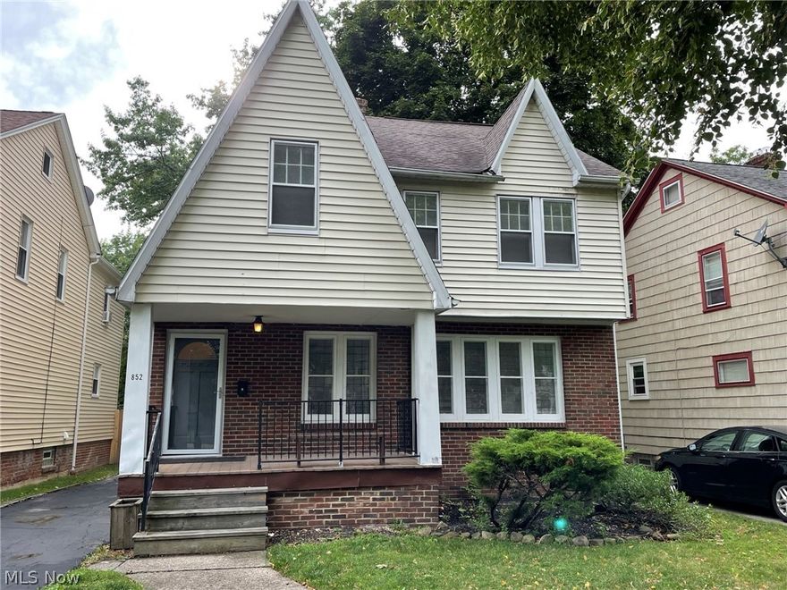 With a little bit of work and vision, this will make a lovely owner occupant property or an awesome investment property.Tudor style, vinyl sided, 2 car garage, central AC, nice private backyard. INT. has 3 bedrooms, 1.5 baths, large kitchen with appliances and breakfast nook. LR w/fireplace, DR, 3 Bedrooms, 3rd level storage walkup, 2nd floor porch.