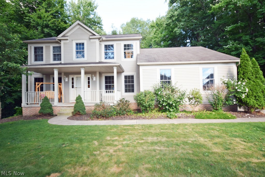 Secluded, private setting in Kings Mill! Over 2800 square feet. Well-maintained 5 bedroom, 3 1/2 bath Colonial! Gorgeous backyard with relaxation pool! Incredible landscaping includes a stamped concrete patio and koi pond with waterfall. Best of both worlds private backyard paradise with long concrete driveway to neighborhood sideways! Open floor plan with fully applianced, bayed kitchen, huge family room with fireplace and great views of the backyard! Convenient 1st floor laundry, 1st floor half bath, formal dining room plus a separate 1st floor office. Finished lower level includes bedroom #5, rec. room featuring a new custom built bar, theatre room and a full bath. Plenty of unfinished space for storage in the basement to compliment the extra storage in the oversized 2.5 car garage. Vaulted master bedroom with large walk-in closet. Master bath boasts a double vanity, garden tub and separate shower. 3 bedrooms and the oversized main bath complete the 2nd floor. Neat, clean and neutral. Don't miss out on this one by waiting! Call today to schedule your showing!