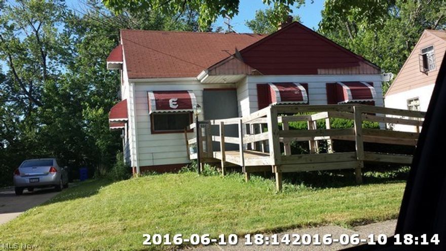 Three bedroom, two bath cape cod with a two car detached garage. There is wheel chair/handicap access to the house and bath. Offered as-is.