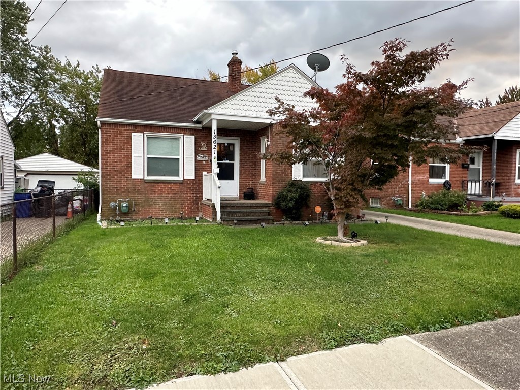 Cute brick bungalow! two first floor bedrooms and bath. Master bedroom is entire upstairs. Large eating kitchen. Dry full basement! Quiet neighborhood! All appliances stay! Fenced yard with detached garage.