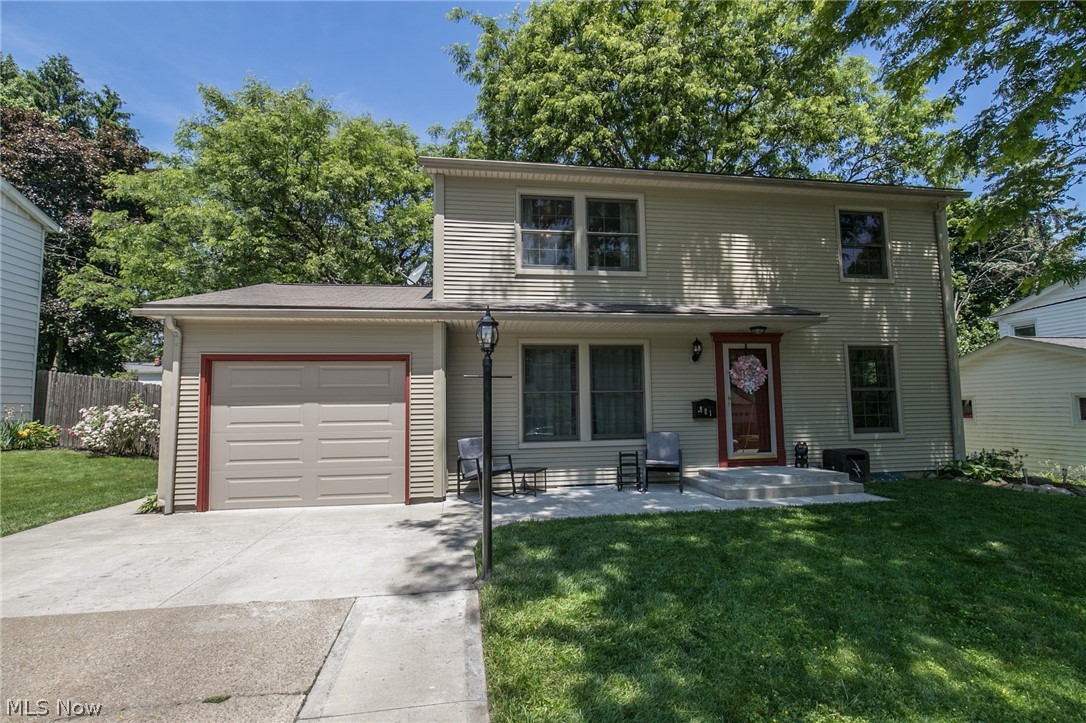 This beautiful Colonial home boasts tons of living space. The first floor has a nicely sized living room, open to the dining area and updated kitchen. Completing the first floor is a home office or play room, with an attached half bath. Upstairs, the bedrooms are large with amazing closet space for storage. The master bedroom is equipped with a walk in closet. The bathroom has been updated with a granite top vanity. The finished basement was recently painted and brand new carpet installed. Besides the great indoor space, this home includes a private patio, built in fire pit, completely fenced back yard, and large storage shed. This home is in walking distance to multiple parks and the elementary school. This is a must see in Cuyahoga Falls!