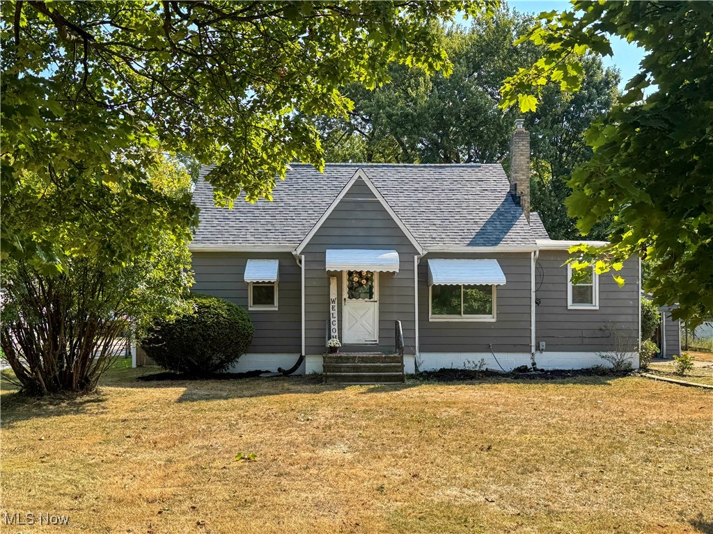 Welcome Home to this charming cape code in Tallmadge!! The spacious living room leads into the brand new kitchen. The tastefully renovated kitchen features butcher block counters and has open shelving. The sunroom or dining room features shelving for storage as well as a lovely plant shelf ready to be filled! The first floor also has 2 bedrooms and a crisp and stylish bathroom. Upstairs, storage abounds! With plenty of space to hang clothes as well as tucked away closets this area also features another large bedroom. Outside the concrete patio is awaiting backyard barbeques and the fully fenced yard will be perfect for keeping everything contained! On over a half acre, there is space galore! The brand new roof and newer AC make this home and easy, "YES"!