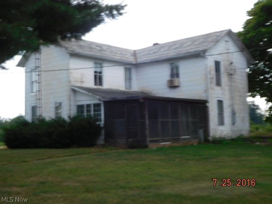 Farm house needs TLC. Apartment is currently rented. Nice size pole barn, older barn, pond, and 11 +/- acres mostly flat or gently rolling. Private location.
Rental unit includes free gas UNTIL lease is up in May, 2017. After this date, buyer will be responsible for providing bottled gas.