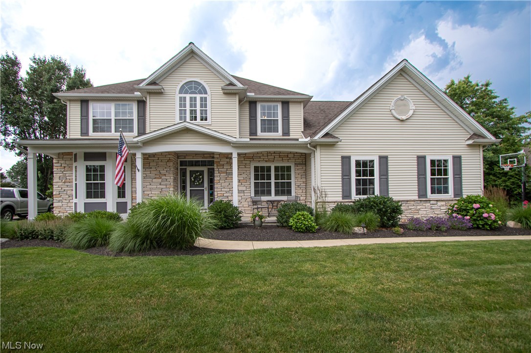 From the moment you pull into the driveway, you will be wowed by the meticulously cared for home. This one-owner, Gamellia built
home exemplifies quality and elegance and has many "extras." When you enter into the grand two-story foyer, you
immediately notice the spaciousness of this home. Off to the right is the study, boasting lovely French
doors and an exquisite wall of built-in bookcases. Left of the foyer is the living room, which opens to the
dining room, and is the perfect space for large gatherings. Down the main hallway into the
kitchen and you will be wowed by the abundance of cabinet and counter space. The oversized island is
the perfect place for meal prep or to just hang out with guests. The kitchen is open to the great room
which has a wall of windows and a gorgeous gas fireplace to keep you warm on those cold Cleveland nights.
The finished basement offers even more space to entertain and offers a full bathroom and a flex room
which can be used as a second office