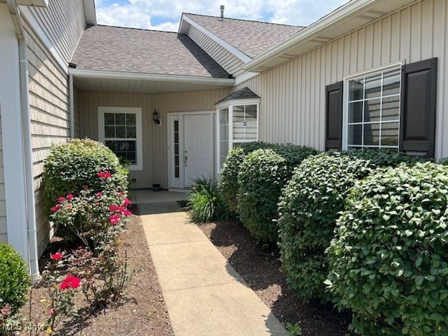 Beautiful immaculate condo in Jackson Township School district Stark County. All rooms fully redecorated and returned to original builder’s color scheme.  All new carpets and kitchen/utility room flooring.  New garage door.  Shingle roof replaced by condo association in last 5 years.  1400 square feet, 196 of which is storage.  Two bedroom two bathroom.  Large living/dining room 27’ 3” by 15’ with connecting bar to kitchen.  Double Car garage.  Concrete patio with vinyl privacy fences.  Master bedroom with walk in closet and access to storage space, ensuite bathroom with walk in shower.  Second bedroom with built in closet.  Bathroom with shower and tub.  Forest Trail consists of 62 ranch homes constructed with maintenance free materials, gas, electric, city water and sewer.  Built around a scenic and natural setting with clubhouse, exercise facilities and easy access to Stark County Parks with Tow Path trails in walking distance.  Association responsible for all common area maintenance, landscaping, grass mowing, snow removal and maintenance for condo structures’ exteriors.