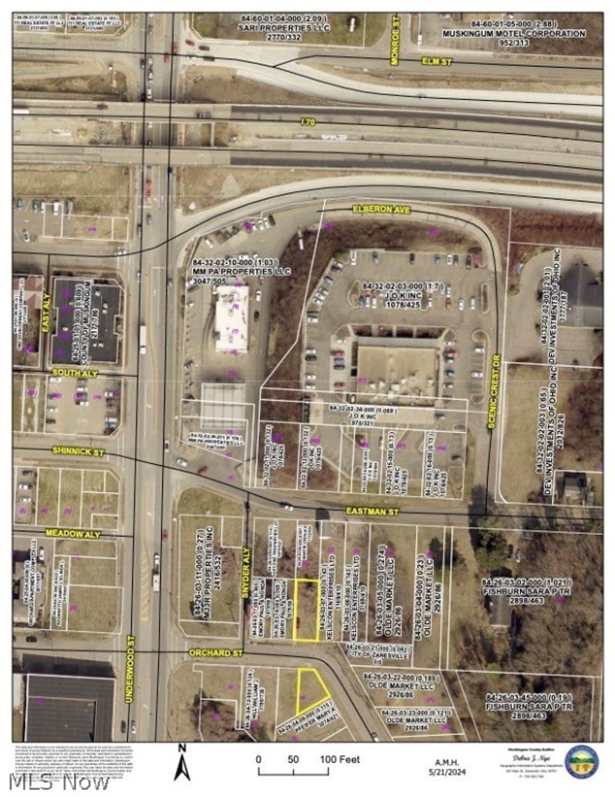 Cable Available, Electricity Available, Natural Gas Available, Phone Available, See Remarks 
Remarks:  2 Parcels ( Lots ) Available In Prime Development Area Just Off an Interstate 70 East Exit In Zanesville Ohio, Half a Block South of the Interstate On Underwood Street ( state Route 60 South ). Located in an area that has been Prepared for Development. All Utilities are Available. Developers Take note This is a Small Portion of a 4 Acre Complete tract In the Heart of Town.