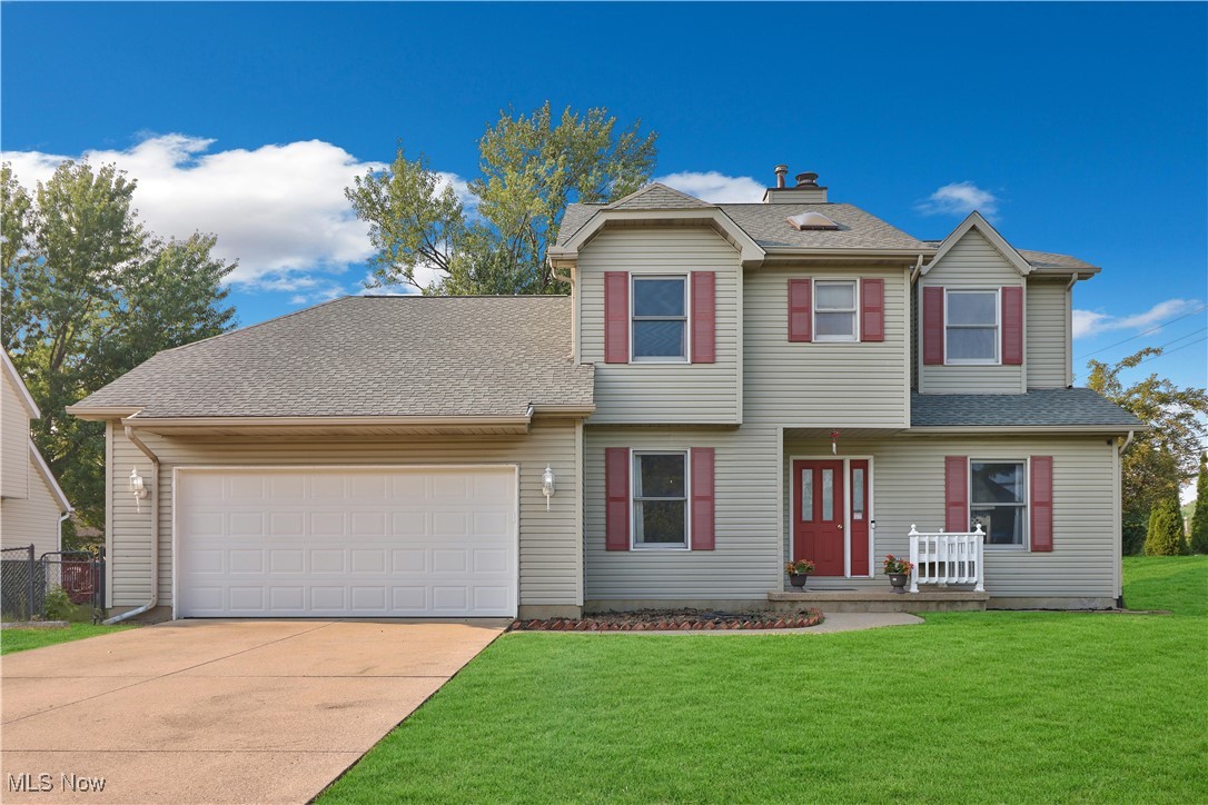Former Builder’s Model Home with First-Floor Master in the Heart of Mentor!
Welcome to 8391 Landmark Blvd — a former builder’s model tucked away on a quiet cul-de-sac in the heart of Mentor, just minutes from schools, the Civic Center, shopping, dining, parks, and freeway access. This spacious colonial offers the perfect blend of comfort, style, and location.
Inside, you’ll find a first-floor master suite with a full bath and walk-in closet. The main level features a large open living room anchored by a two-sided stone fireplace shared with the kitchen and breakfast area. The kitchen includes a center island, abundant cabinetry, and direct access to a freshly painted deck—ideal for outdoor entertaining. Three generously sized bedrooms upstairs include ample closet space, and the second-floor full bath offers double sinks, a skylight, and lots of storage. Three skylights throughout the home fill it with natural light.
The basement is partially finished and perfect for a rec room, playroom, or home gym, and a first-floor laundry room and attached two-car garage add everyday convenience. This home has been extensively updated, including a full bathroom remodel (2025), new dishwasher, garbage disposal, garage doors, garage door opener, sump pump, and full interior repaint—all in 2025. The refrigerator was replaced in 2023, and basement flooring installed in 2021. Major mechanicals are newer as well, with a new furnace, A/C system, and hot water tank all installed in 2020. The roof was replaced in 2015.
Move-in ready, meticulously maintained, and loaded with upgrades—8391 Landmark Blvd offers the layout and location buyers are searching for. Schedule your showing today and don’t miss out on this rare opportunity!