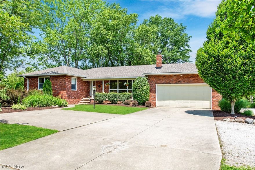 Absolutely Stunning 3 Bed/2.5 Bath Brick Ranch with a beautifully manicured lawn and flower beds. This Well Maintained home was built in 1981 and is located on 1.57 acres with Public Water. The Main Level includes the Kitchen w/tile floor and back splash, Dinning Room, Living Room w/Wood Burning Stove, Laundry, Owners Suite w/ cedar lined walk in closet and updated bathroom, plus 2 other bedrooms & another 1.5 bathrooms.  Making your way to the Lower Level features a partially finished basement including a Family Room w/pellet stove & pool table, Bar Area, & bonus room that could be used as a bedroom. Heading outside you have a lovely deck & concrete patio perfect for entertaining in a tranquil setting which includes grape vines, pear trees, & a apple orchard. 2 Outbuildings make this property the perfect choice for the Hobbyist or home based business. The 30x32 outbuilding is currently used for storage, while the 30x56 outbuilding is heated w/ finished office area & bathroom. Also on