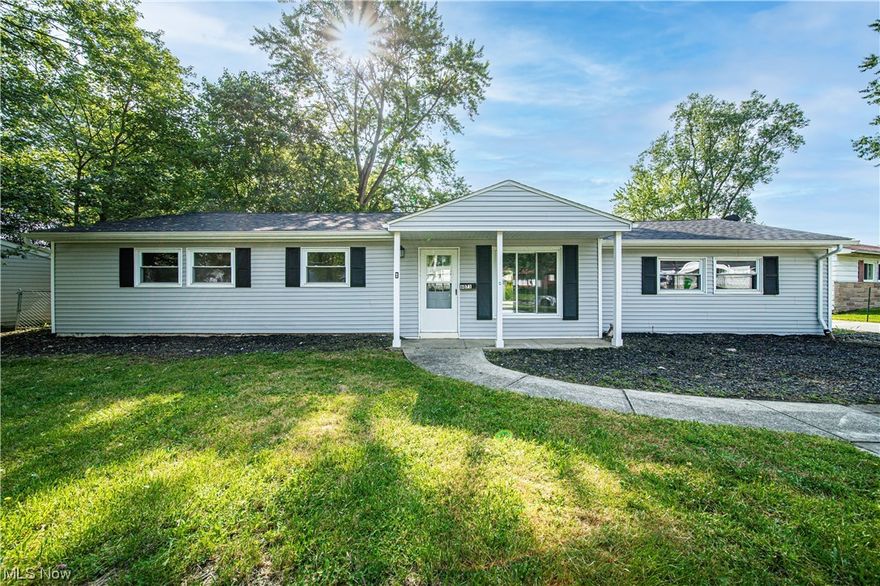 Don't miss out on this completely remodeled 4 bedroom, 2 full bath ranch in Bedford Heights.  Everything in this home has been redone.  Windows, roof, flooring, freshly painted, HVAC, newly poured concrete patio and driveway, and MORE!  Enjoy the open kitchen, dining room, and living room floor plan.  The kitchen features brand new stainless appliances, quartz counter tops, and white subway title backsplash.  There are four nice size bedrooms with the master featuring a completely remodel en suite.  Schedule your showing today!