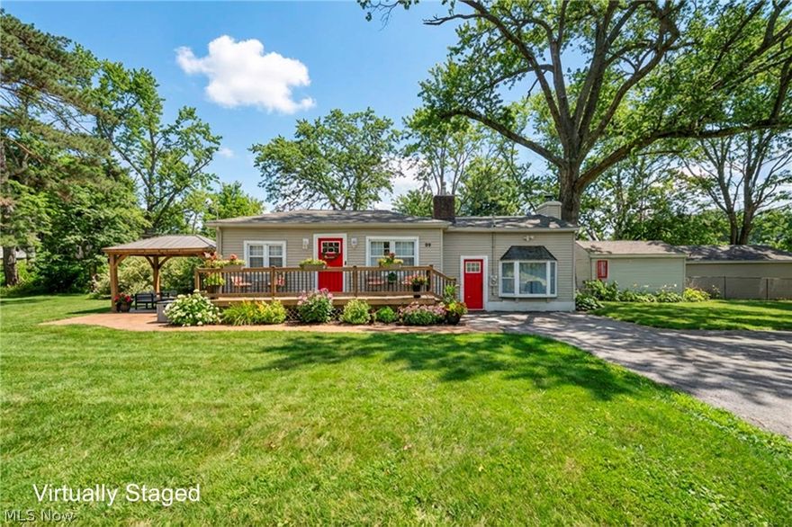 Welcome home to this charming move-in ready ranch tucked in a quiet Mogadore neighborhood just minutes from schools and parks. With almost 1,000 sqft, this 3 bedroom, 1 bath home proves that good things really do come in well-designed packages.The open layout is filled with natural light and flows effortlessly into a standout kitchen featuring granite countertops, a center island, and modern cabinetry—perfect for morning coffee, weeknight dinners, or hosting without feeling cramped. Fresh flooring, updated fixtures, and neutral finishes keep the vibe clean, comfortable, and ready for your personal touch.
Outside, the spacious corner lot gives you room to breathe, while the newly added stamped concrete walkway and patio with pergola set the scene for summer nights, quiet mornings, and everything in between. And for peace of mind? The furnace, water heater, and windows have all been updated—because the not-so-fun stuff matters too. This home checks all the right boxes. With limited inventory in Mogadore, opportunities like this don’t come around often... so don’t blink!