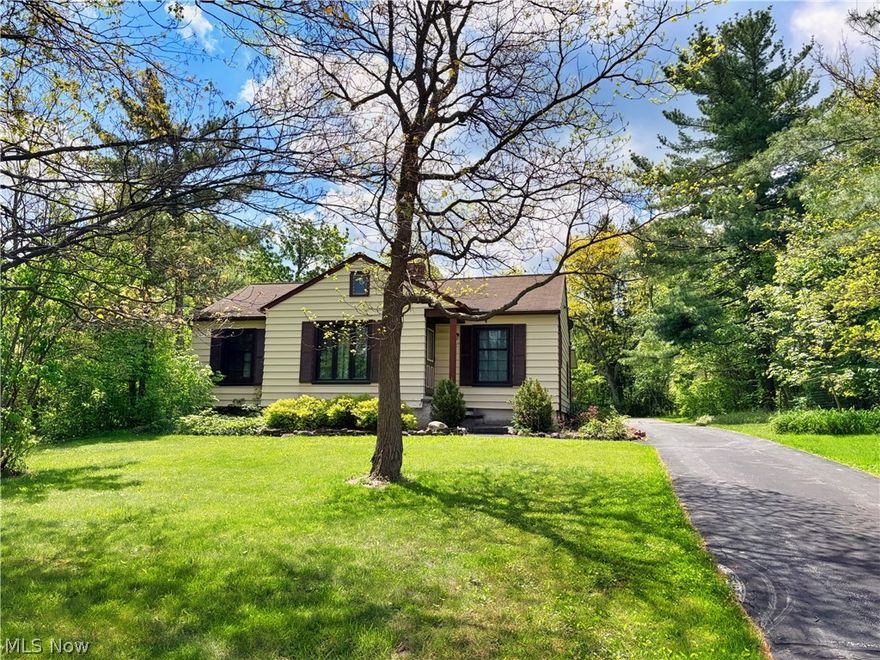 Charming ranch nestled on 1.61 private acres in Brecksville. Homes features 3 bedrooms and 1.5 baths. Finished basement w/ laundry room and work room w/ wood burning stove. Spacious eat-in kitchen. Three seasons room off the back of home. Private patio. Upgrades include: Furnace, Central Air and Windows. A must see!