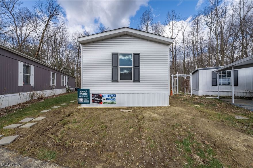 Introducing a brand new 3-bed, 1-bath manufactured home in Kirtland! Ideal for families, it offers spacious and well-lit rooms, a dream kitchen with modern appliances, and an open floor plan. Close to shopping, dining and entertainment. Seller takes great pride in the updated features such as energy efficient heating (smart comfort by Carrier) and cooling, double pained windows, smart thermostat, 40- gallon water heater, upgraded insulation and more! Seller is also including a 5-year all inclusive warranty. Don't miss this opportunity to own a beautiful home!!