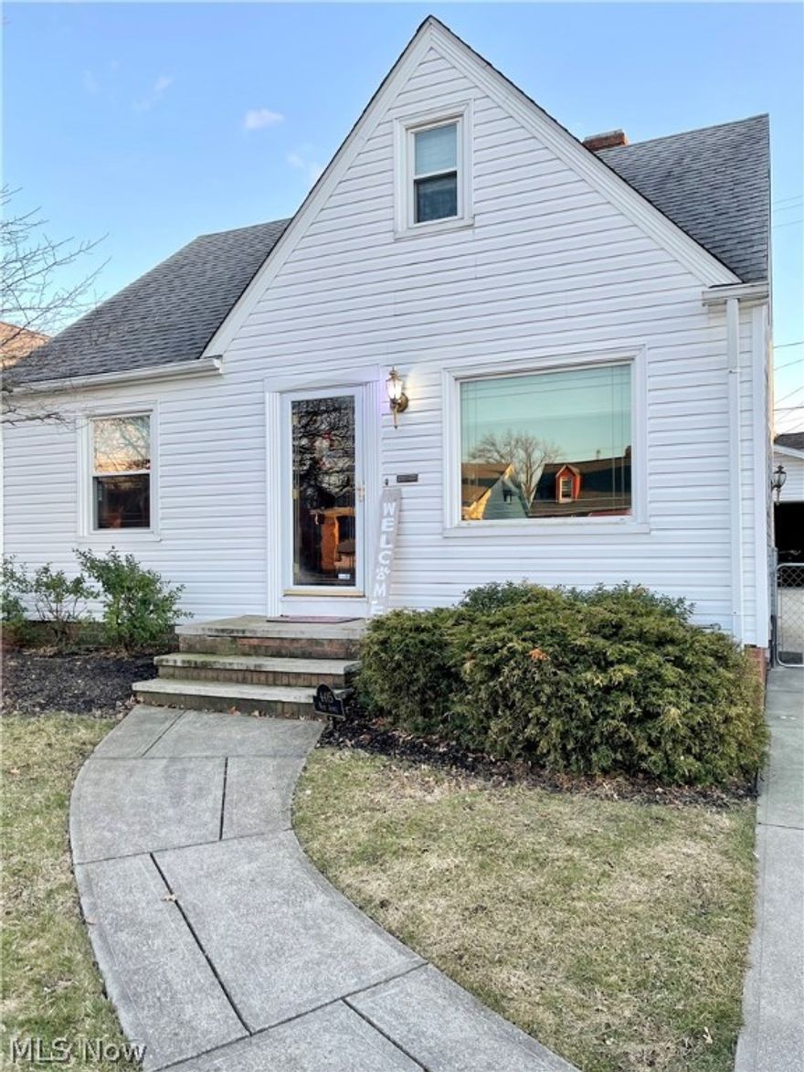 This lovely Cape Cod centered in the heart of Parma has so much to offer inside and out. The custom skylight window fills the kitchen with tons of light! This bright and airy kitchen offers custom, dimmable LED lighting, custom vinyl clad cabinets, Corian countertops, beveled glass lighting fixtures that coordinate throughout the home. The family room’s huge picture window provides the perfect day lighting, crown molding with hidden dimmable LED lighting provides custom night time ambient lighting. Large master with loads of storage and multi-functional loft area. State of the art tank-less water heater, Outside boasts an oversized 2.5 car garage with opener, newer cement pad, newer vinyl siding and roof, updated landscaping.