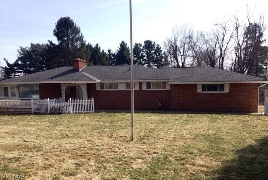 Great opportunity to buy this brick ranch style home built in 1959, located in
Perry Twp. near Canton, OH and sitting on a .987 acre lot. The interior offers
1348 sq. ft. with 3 bedrooms and 2 bathrooms, living room with fireplace, plus a
full basement and attached 2 car garage!