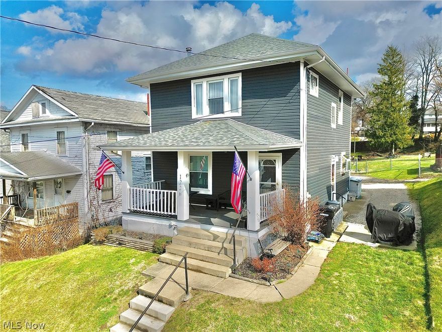 This charming two-story home blends thoughtful updates with beautiful original character, set on a quiet street that feels tucked away yet convenient. Recent improvements include new siding, a new roof, some new windows, new concrete steps to the sidewalk, and a newly poured concrete patio, offering peace of mind and great curb appeal. Inside, you’ll find an original hardwood staircase, an elegant dining room with a classic tray ceiling, and an ornamental fireplace with an electric insert that adds warmth and charm. The home offers three comfortable bedrooms and two full baths, including an upstairs bath featuring a timeless clawfoot tub. A main-floor laundry adds everyday convenience, while the full unfinished basement provides excellent storage or future potential. Also a new service line to the house and a new service panel installed in the basement. Outside, the property includes a shed and flexible parking options with on-street parking or off-alley parking behind the home, making this a well-rounded property that combines character, functionality, and recent upgrades buyers will appreciate.