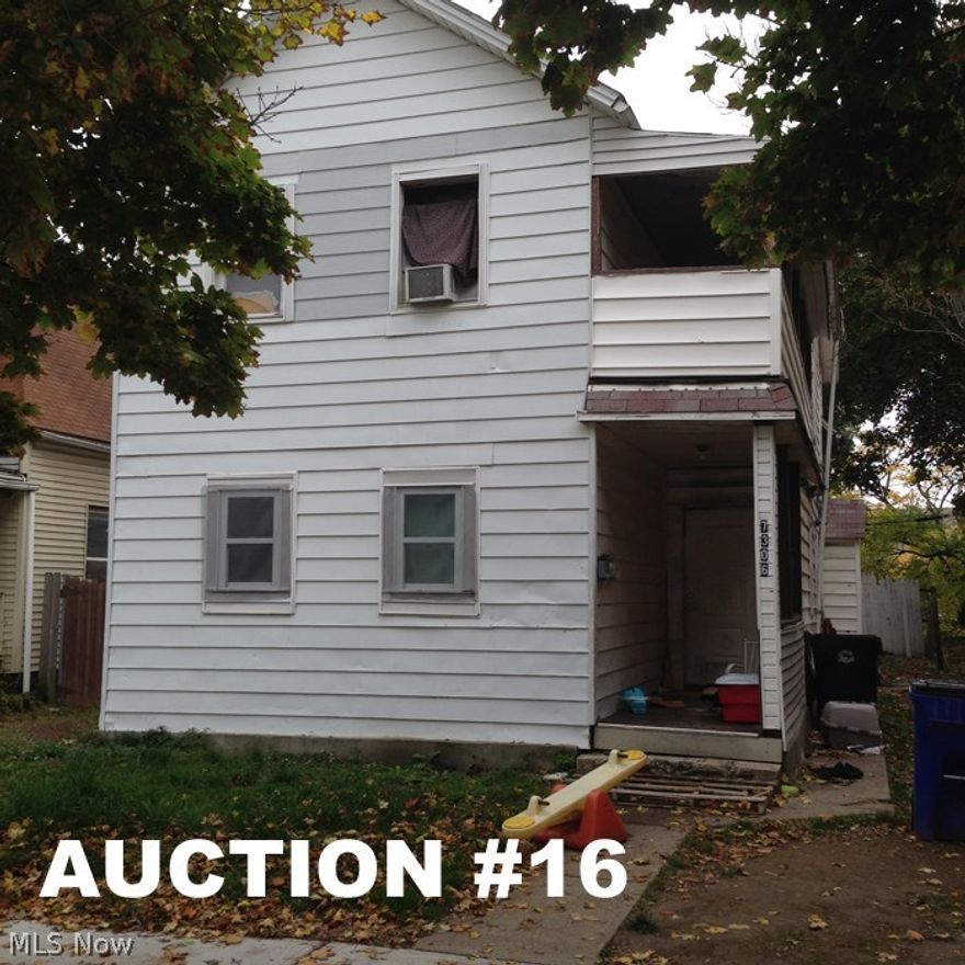 Absolute auction, all sells to the highest bidder from one location: MONDAY – DECEMBER 15, 2014 – 1:00 PM
Investment Opportunity
17 Homes – Duplexes – 3 Units
W. Cleveland Ohio – Cuyahoga County
All Sold From One Location – Check out KIKO website for more details
TERMS ON REAL ESTATE: 20% down auction day, balance due at closing. Buyer's premium of 10% to be added to the final bid to establish the purchase price. Any desired inspections must be made prior to bidding. All information contained herein was derived from sources believed to be correct.