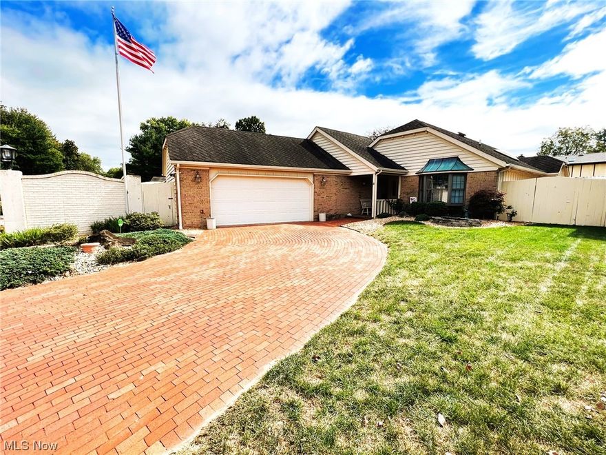 This spacious ranch home is located on a private corner lot in an established neighborhood. It features a shaded, fenced courtyard with a screened porch and large deck. There is a garden shed and attached storage building directly behind the 2-stall garage. Inside features a brick wood-burning fireplace, vaulted ceilings, sky lights and lots of closet storage. Recent upgrades/updates include A/C and plumbing in all three bathrooms. There is newer carpeting in the family room and the laundry room has been freshly painted and has new luxury vinyl flooring. New continuous gutters were installed in September.