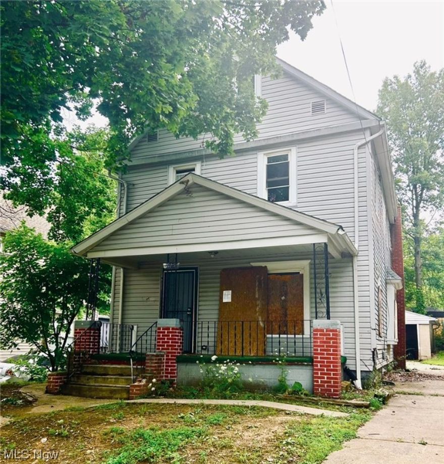 GREAT home for rehab...  3 bedroom with a bonus room and full attic. nice 2 car garage; vinyl siding, waterproofed basement, extra lot; Concrete drive....Great bones here for a perfect rehab project!! No utilities on.  Cash sale.