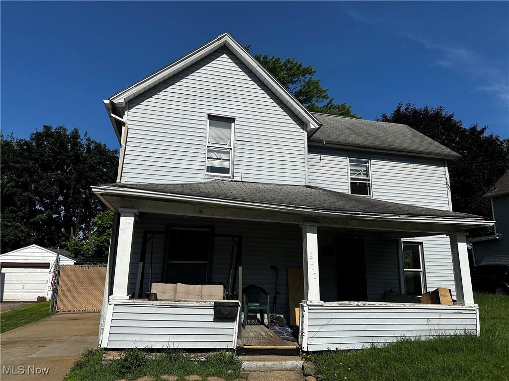 A fixer upper, but good investment. This 3 bed colonial has a huge 2 car+ garage and large outbuilding. The back yard is fenced.