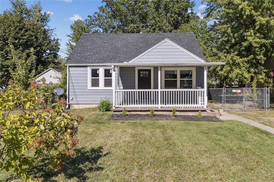 Welcome to this beautifully renovated bungalow gem located in the heart of Lorain. This charming 3 bedroom, 1 bathroom home has been completely updated from top to bottom, offering modern comfort with classic character. This home is move-in ready with the kitchen featuring fully updated new cabinets, sink, backsplash, faucet, granite countertops, and all stainless steel appliances (dishwasher and range) will stay. Newly installed luxury vinyl floors and new carpet throughout the house.  The home boasts an updated custom tiled bathroom with new fixtures and the whole home is freshly painted. Enjoy this sizeable basement that is the perfect canvas to create your own second living space. This home is in a quiet neighborhood and is completely turn-key near many conveniences such as shopping centers, restaurants and much more! Schedule your appointment today!