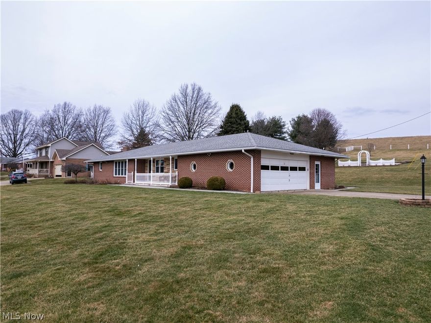 auction 3/13- A very quality built ranch home on 2+ acres with an extra detached garage shop. This home features a nice, equipped kitchen with dining area, formal living room, family room with fireplace, office, 3 bedrooms, and 2 half baths on the main floor along with an attached heated garage & laundry room. The full basement offers an additional family room with fireplace, furnace room with shower, large open area with a small kitchenette and shuffleboard court, and a fruit room. The utilities include gas hot water heat, multiple mini split A/C units, private well and septic, gas hot water heater. The home has had significant updates including windows and doors throughout. Additionally, there is a 24’x32’ brick detached garage shop offering excellent storage and workspace. The land offers beautiful backyard space including a covered patio, garden area, and a very nice building site on the additional lot. Also included are 2 public water taps. This property has a feel of country whil