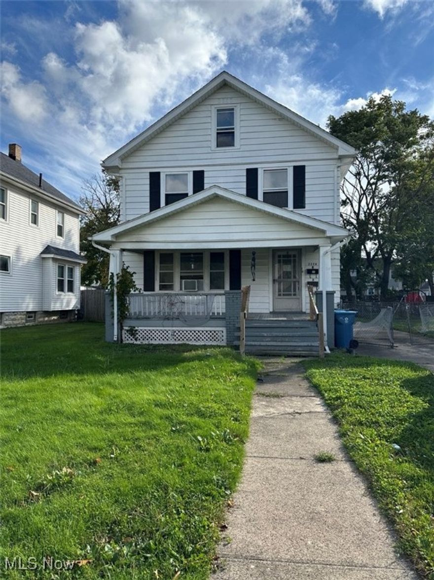 Investors take note! New main roof and the upstairs unit has been renovated with new drywall and paint! This double has lots of potential for the investor seeking a ready to rent unit recently rehabbed. Longer term traditional tenant in the down unit $825/month and tenant would like to stay; the up unit is vacant. Large basement has plenty of storage and laundry hookups. Large backyard perfect for tenant recreational activities. Down unit has pass through to bathroom; could be additional bedroom. Seller will make no further repairs. Professional property mgmt in place. Do not disturb down tenant, this unit can be inspected after accepted offer.