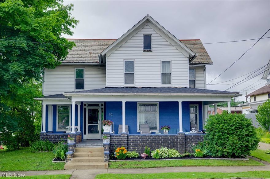 Welcome to 110 S Main St.! If entering off Main St. you are greeted by a large wrap around porch that really showcases what this home is all about!  Walking through the front door you immediately notice all the beautiful original woodwork, original hard wood floors are also seen through this first level of the home. You'll notice how large and spacious all the rooms are in this home. Home was previously a duplex so there is a separate access from outside to the second level, as well the staircase in the front of the home. Upstairs showcases 3 large bedrooms as well as a second kitchen area that could be re-purposed to a 4th bedroom, second living or whatever you want! Owners have started some renovations throughout the house but plans have changed and they want to pass this opportunity to the next owners. There is absolutely fantastic potential to be had! 

Home is situated on a double lot so there is room in the back for a small garden or whatever you may want! A nice brick 20x20 de
