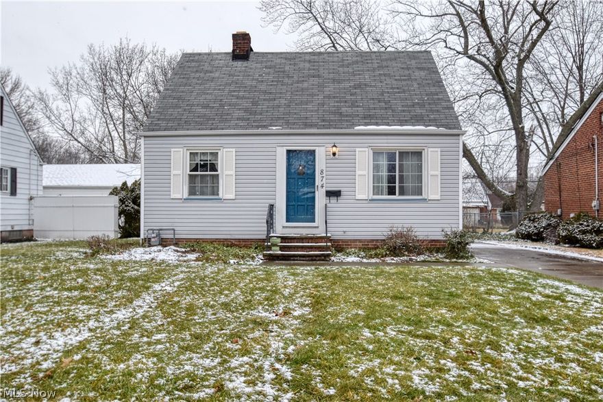 Charming Bungalow located on the east side of Euclid, this home has loads of character throughout. Enter through the front door to the spacious living room, great for entertaining. Enjoy the well-maintained original hardwood floors through most of the home. Cozy eat-in kitchen with all appliances included. Large first floor bedroom features a nice sized closet. Full bathroom with tub finishes out the main floor. Second floor features an additional full-length bedroom and rare half-bathroom! Lower level is a blank canvas ready to be put into use! Rebuilt 1-car garage with paved, concrete driveway. See this charming home before it's gone!