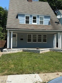 This beautifully remodeled Colonial, located in the historic Forest Hills neighborhood. This Colonial has 3 bedrooms on the 2nd level, newly painted and carpeted throughout. The Master Bathroom is located on the 2nd level for your convenience. 3rd level has a fully finished attic with new carpet and freshly painted in all the rooms. This additional space is large enough for a 4th bedroom, office, or lounge area. This cozy living room has a gas burning fireplace with original hardwood floors in Living and Dining room area. The Kitchen is newly remodeled with updated cabinets, tile flooring, new sink and faucet and a new countertop (2025). The basement includes 1/2 additional bathroom with space for recreation and laundry area. The back yard features a fenced in back yard with a new garage installed. This must-see Colonial has easy access to dining, shopping, museums, parks, Cleveland Clinic, University Circle and is minutes to Downtown Cleveland. A perfect blend of convenience and charm. Property sold As-Is. P.O.S on order. FINISHED ATTIC WITH NEW CARPET (2025), FINISHED BASEMENT WITH DECK ON BACK. ENCLOSED SUN PORCH ADJACENT TO BOTH BEDROOMS.