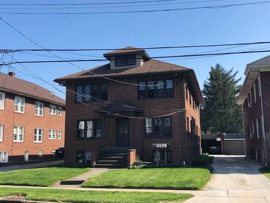 All brick 5-unit building on the corner of 7th St and Sackett in Cuyahoga Falls.  Tenants responsible for in-unit utilities. Fully occupied.  Coin operated laundry.  Assigned, covered parking for tenants. Units are 1 bed, 1 bath. Owner pays heat, trash and common utilities.  NEW BOILER installed 2021 and new hot water tank installed 2021.