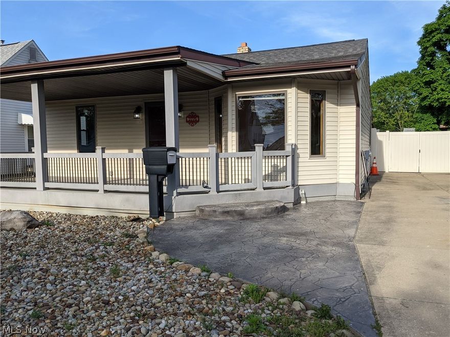 What a charming little house to call home. Buy this darling 2 bedroom ranch nice flow open front to back with a finished basement that has all of the big ticket items already done for you. If you are not into mowing the grass check this out, it has a large 20 X 8 Front porch and a 10 X 7 back porch, large poured concrete patio out back and front river rock stone landscaping that you become to appreciate. Improvements include Complete roof replacement 2 yrs, Efficient furnace & A/C 4 yrs, Vinyl siding over new sub paneling 15 yrs, Anderson replacement windows 15yrs, High-end Composite Decking front porch 5 yrs, rear one 6 yrs, Deluxe gated full privacy vinyl fencing and 2 insulated storage sheds 6 yrs, Kitch appliances 10 yrs, Gas vent less fireplace 10yrs. You will find this to be a good solid home with lots of nice upgrades for its size. Can you imagine what one could do with this house with some good old fashion elbow grease, cleaning, painting and detail work ?  Immediate equity, th