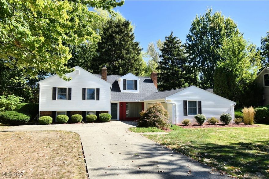 Enjoy this Split Level Home Nestled on a Spectacular 85 X 220 Lot just under 1/2 ACRE!  New Roof 2025, Located in Westlake near Crocker Park, Bradley Woods Metropark, Lakewood Country Club.  Bright Kitchen, Loads of Cabinets & Counterspace, Built-in Stove, Oven & Dishwasher, Refrigerator! Relaxing Family Room with Bar and access to Walk-out Private Patio!  High End Thermal Pane Windows!   Featuring Rich Hardwood Floors in 2 Bedrooms, Generous Closet Space & Storage, Wood Burning Fireplace, Central Air Conditioning, 2 Car Attached Garage with Opener.  Easy access to I-90, I-480 & the Ohio Turnpike!  1 Year Home Warranty!  Lot Size per the county is Approx 85 x 220 and .43 Acres.  There is a Homestead Reduction of $464.24 a year that has not been added back to taxes.