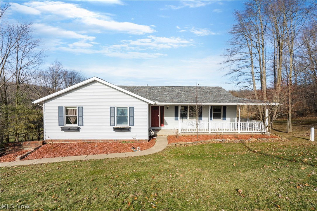 This is country living on the edge of town! Here is a spacious 4-bedroom Ranch home with a finished walk-out lower level. This home features a spacious eat-in kitchen with an 8-ft. island (with eating bar), plenty of counter space and French doors leading to a tiered deck and loads of windows for natural light. Master bedroom has a walk-in closet and a private bath. There are 3 more bedrooms and a bath on the first floor. The walk-out lower level has a newly remodeled family room, a full bath, an office with built-ins, and a work-out room. Updates are new roof 2021, central air 2021 and a newer whole house water system. Outdoor area provides for entertaining with the firepit, decks and patio with a great view. The Seller is providing a 1-yr home warranty