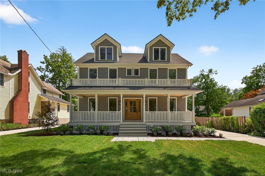 Amazing price for this spectacular and very unique newly built home and property located in Chagrin Falls exclusive Historic District. Originally built in 1918 - every detail of this home has undergone a 17 month total overhaul in 2024/2025 - including: roof, windows, siding, insulation, plumbing, electric, HVAC, floors, lighting, appliances, fireplace, driveway, hardscape and more. The efficient layout includes a most desirable (but rare to find) luxurious first-floor primary suite including a glamour bath with tiled walk-in shower, double vanity, heated floors and custom detailed walk-in closet. The main living area with gas fireplace opens to the gourmet kitchen with custom cabinetry, gorgeous stone countertops, spacious center island, Thermador built in appliances, and a butler pantry. First floor laundry is off the kitchen and a detailed powder room is located graciously off of the entry foyer. Upstairs you will find 3 oversized bedrooms, all with their own ensuite bathrooms and generous walk-in closets. Given the expansion of the house and added foundation, the developer was able to provide a large finished basement with custom cabinetry and ceiling height in excess of 8 ft for an in-home theatre space or gym. The home also provides indoor /outdoor living with a screened in porch off of the great room, and an oversized front porch that is reminiscent of Charleston historic homes. Off the house is a new 2 car garage with modern specs that can fit oversized automobiles, and an attached climate-controlled office inclusive of a half bathroom. The .23 acre rectangular lot with new landscaping and spacious flat backyard with white back fencing (to be completed by closing). Excellent Chagrin Falls Schools. Sidewalks take you on a quick quarter of a mile walk into the heart of the Village to the amazing restaurants, shops, the park, and of course the scenic falls. You will love this home and all the enjoyment that comes with living in the Historic District.