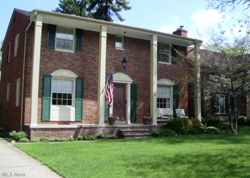 Inviting brick center hall colonial in the charming Coffinberry development features 4 BR, 2.5 baths, large living room, two sided fireplace for both living and family room enjoyment, lots of hardwood flooring, spacious eat-in kitchen, full basement. 2009 Roof (complete tear off), 2003 Furnace & AC . Convenient location for Cleveland Metro parks, shopping and Fairview Hospital.