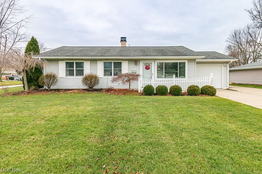 * NEW * Welcome to this inviting and recently updated 3 Bedroom Mentor Ranch home with attached garage, complete with fresh paint and new carpet throughout, offering a perfect blend of modern amenities and comfort. The home features a sunlit 3-season room, providing a tranquil space with picturesque views of the generously sized, fully fenced backyard. This space is ideal for relaxation and entertaining. Inside, the open kitchen and dining area are adorned with resilient tile flooring, combining aesthetics with durability. For added convenience, the laundry room is strategically located off the kitchen.  This home's all-inclusive approach extends to a full range of appliances, making it ready for immediate occupancy. Situated in a friendly neighborhood, this property offers the perfect mix of private outdoor enjoyment with 3 Season Room and Private Rear Patio and interior comfort, making it an ideal choice for your next home.
