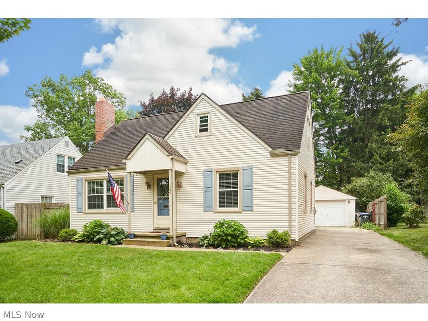 Welcome to this beautifully renovated Cape Cod in Cuyahoga Falls! Entering through the front door, you'll immediately feel at home. The spacious living room w/ picture window gleams with natural light. The wood-burning fireplace is a focal point and perfect for cozying up to during the winter months. Opening up to the dining room, this space is perfect for entertaining! You'll love the updated kitchen countertops, reverse osmosis system, flooring, backsplash, painted cabinets and stainless steel appliances all make this space gorgeous! Two bedrooms and an updated full bathroom (2023) complete the first floor. Heading upstairs, you'll find the perfect master bedroom. The second full bathroom was added in 2019. This offers a walk-in shower, brand new vanity, flooring, toilet and mirror. Head outside to your summer retreat- sod grass professionally installed (2023) and the new patio (2023) is a great place to enjoy the warmer months! Fully fenced-in yard with new landscaping. Get ready for your summer night enjoyment and relaxation! This home has been updated throughout- Kitchen, bathrooms, paint and flooring-  all you have to do is MOVE IN!
