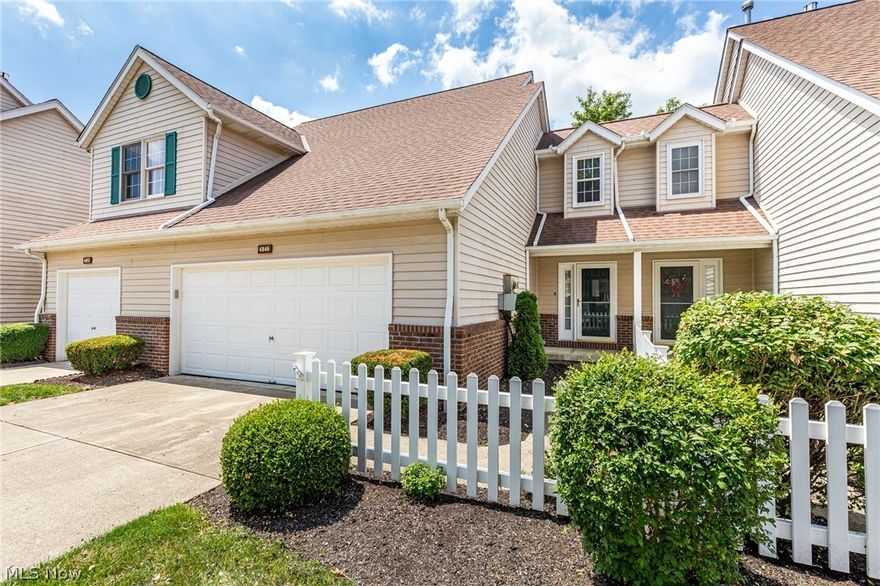 Pristine THREE-bedroom townhouse located in Westlake's desirable Bradley Woods. Home greets you with small foyer boasting neutral colors and natural light throughout this well-maintained home.  The first floor offers a modern and spacious living room with fireplace and a wall of windows.  Family opens up into the formal dining room and kitchen.  Kitchen includes LVT flooring, updated counters, under mount cabinet lighting and tile backsplash.  Relax in your large FIRST FLOOR MASTER bedroom which features 2-story vaulted ceilings, walk in closet and stunning water views. Full master bath includes Jacuzzi tub shower, linen closet and vaulted ceilings.  First floor is also home to the laundry with 2015 washer and dryer! The second floor is complete with 2 generously sized bedrooms, a full hall bath and a large walk-in closet! A slider from the dining room welcomes you onto a quiet and serene back deck overlooking a scenic pond.  Book your private showing today at this immaculate Westlake