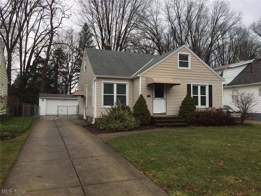 Nicely updated 3 bedroom 1 1/2 bathroom bungalow.  Kitchen with granite countertops, tile backsplash, ceramic tile flooring, all appliances, solid hickory cabinets, eat-in area and sliding doors out to new back deck.  Formal living room with neutral carpet and paint.  Two nicely sized bedrooms on the first floor both with ceiling fans and neutral carpet and paint.  Full bathroom conveniently located between two first floor bedrooms.  Bathroom has been updated and offers ceramic flooring and surround, new vanity, brushed nickel fixtures and glass shower doors.  Second floor offers large 3rd bedroom with neutral carpet and paint.  Finished basement with large recreation room, pool table, glass block windows, and half bathroom (including stand up shower).  2 car garage.  Huge fenced in yard.  New deck off back of home.  Well maintained home.  Call for your private tour today!