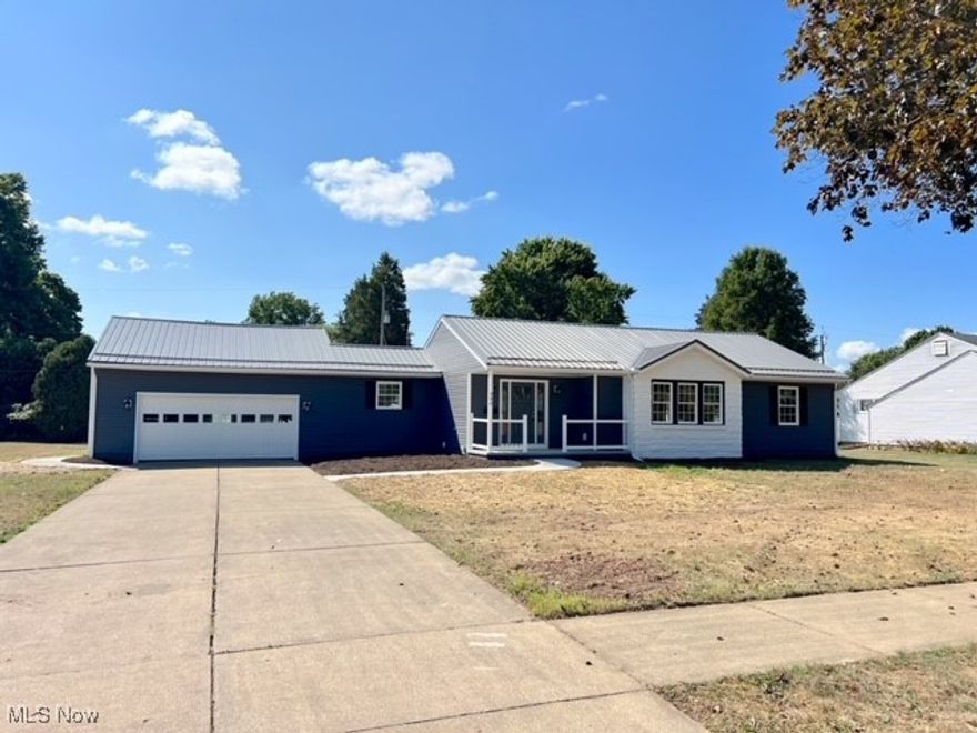 Beautifully remodeled ranch home in a great location! This home has 4 bedrooms, 2 1/2 baths, a first-floor laundry room and a 2-car attached garage. It is situated on a level 110x170 lot. Everything is brand new with quality workmanship throughout. There is a great open concept floor plan. The kitchen has custom soft close cabinets and quartz countertops. The dining room has patio doors out to a brand-new back deck. The master suite has a private bath and a walk-in closet. The living room has lots of windows and natural light. The basement has a commode and an egress window and could easily be finished if additional living space is needed. There is a brand-new metal roof, vinyl siding, Thermopane windows, a new garage door and opener, a brand-new kitchen and new baths, all new plumbing and electrical, a new gas furnace and central air, all new flooring, paint and insulation. Immediate possession is available.