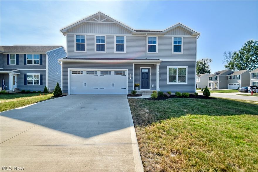 NEW PRICE IMPROVEMENT!!! Welcome to this beautiful 4 bed, 3 bath with a full basement!   This home was built in 2022 and may be affordable than you may think. The community of Washington Grove also gives you quick access to Route 2, 20, and I-90! Enter through the front door into the foyer that leads into a great room.  This flows into a large open kitchen and dining space. This home has upgraded stainless steel appliances - including Refrigerator, washer and Dryer along with range, microwave, dishwasher, garbage disposal, white cabinets and a gorgous granite counter top. The island provides more work space and seating! Let's not forget the large pantry, and the convenient powder room, a large coat closet, and a flex room you can use any way you need as a home office, hobby room, or just extra play space!  Upstairs the luxury continues with 4 large bedrooms, three of which boast walk-in closets. The upstairs laundry room is oversized to accommodate your needs. Off the light-filled upper hall, the owner’s bedroom features lots of living area, a huge walk-in closet, and a private bath. For even more space, and a full unfinished basement.  Use it for storage or finish it later. This home's large back yard is completely fenced and private!  one-year home warranty is included.   Don't wait!  Schedule your private tour before it's gone.