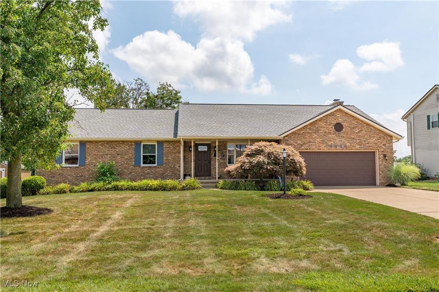 Welcome home to this meticulously cared-for 3-bedroom, 2-bath ranch, perfectly situated in Plain Local School District. From the moment you enter the inviting foyer, you’ll feel the warmth and comfort this home has to offer. The front living room provides a welcoming space, while the oak kitchen flows seamlessly into the great room with a cozy gas fireplace. A bright sunroom expands the living space and leads to a paver patio—ideal for morning coffee, evening relaxation, or hosting gatherings. Additional highlights include two laundry hookups, one in the main floor closet and in the lower level, an unfinished basement offering endless storage or finishing potential, and a brand-new roof in 2024. With its meticulous condition and timeless brick exterior, this home is truly move-in ready!