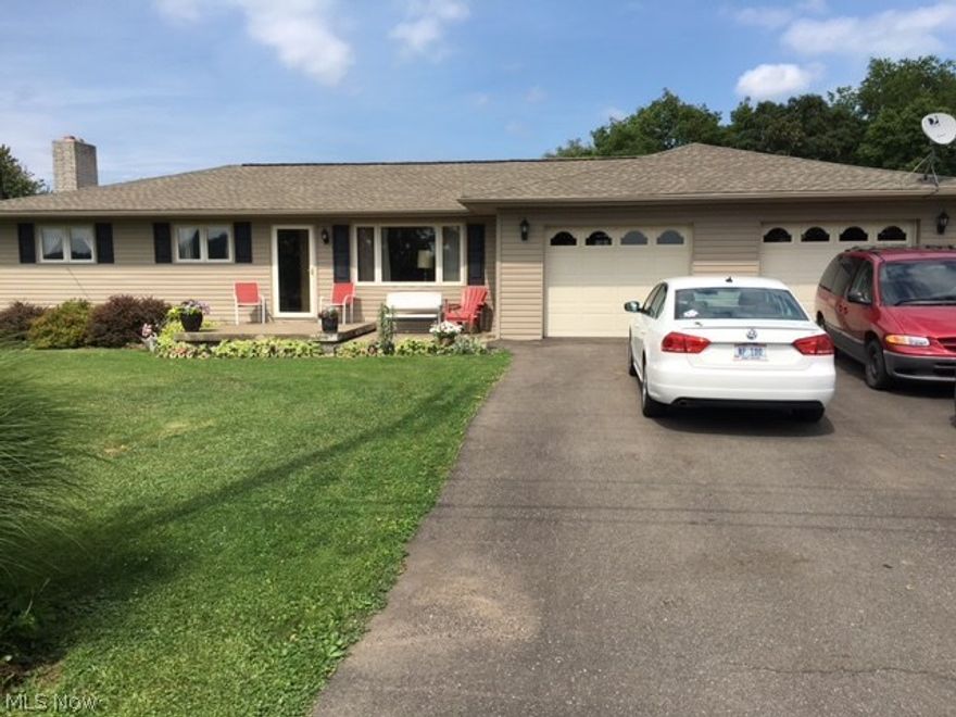 Solid 4 bedroom, 2 bath Ranch all on main level.  Amish made kitchen/dining combo includes built in China closet with beveled glass, deep pantry and additional shelving and Corian counter tops.  Hardwood floors in 3 bedrooms and living room.  hall bath has a Whirlpool tub.  4th bedroom is on opposite side of the 3 bedrooms and could be a first floor laundry room (Plumbed for laundry).  Mud room off of 2 car attached garage.  Lower level has a 24 X 23 recreation room.  Roof, gutters, downspout and siding all replace in 2013.