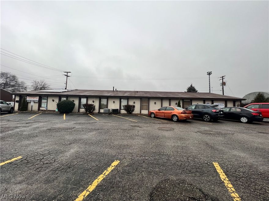 Commercial lease opportunity. Conveniently located office space near Belden Village, The Strip and quick access to I-77. All first floor office space with utilities included. Spacious office that was 3 units combined to one with a private half bath and break area with sink and cabinets. Ready for immediate occupancy. Move your business right in! Multiple units available in this building.