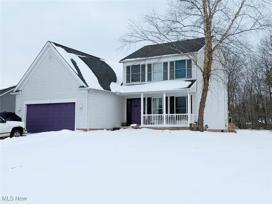 Vinyl-sided Colonial home built in 2001, situated on a 0.356-acre lot in the Louisville City School District. Offering 1,912 sq. ft. of living space with three bedrooms, two full and one half baths. Features include a full basement, a gas fireplace, a two-car attached garage, and a rear deck. City water and sewer. Roof replaced in 2020, and hot water tank updated approximately 3-4 years ago. Appliances negotiable. The property needs cosmetic updates and general maintenance. Central air conditioning is currently not operational, and the interior would benefit from fresh paint and updates. With improvements, this home offers solid potential.