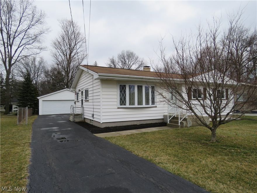 All this charming 3BR/2BA ranch is missing is you!  Situated right in the heart of Austintown, with convenient access from Raccoon and Kirk Roads.  Over 1,000 sqaure feet with nice eat-in kitchen, large living room and 3 bedrooms with large closets make up the main level. Large bonus room off of master bedroom could be walk-in closet or be converted to 1/2 bath. In the basement you will find ample storage,utility area, and 2nd bathroom, but also a large finished area that could be perfect for a den or family area.  Large 500 sqft detached 2 car garage gives you more than enough room for 2 cars and all your toys!  Well maintained with some recent updates such as newer HWT and high efficiency furnace.  With a few easy touches this home could be all up to date and be your new home!