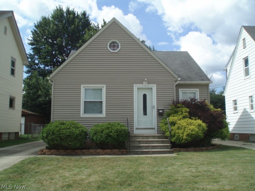 Why pay rent when you can own this 2 bedroom 1 bath bungalow! The same owner since 1989 has been constantly updating this home. Some of the newer features include siding in 07, bathroom updated in 08, and furnace and central air in 2010. The kitchen comes fully applianced and the washer and dryer stay too! The second floor is unfinished and could be used for expansion. The rear yard is fenced and includes a 1 car garage and an enclosed patio! Clean and ready for a new owner! This one won't last long! Easy to Show!