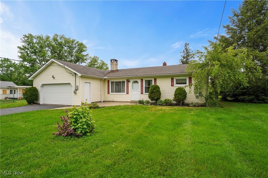 Welcome to this cozy 2-bedroom, 1.5-bath home with a NEW roof and NEW electrical nestled on a stunning 2.99-acre property in Concord Twp. Lovingly maintained, this home blends classic charm with functional features in a peaceful, natural setting. Step into a cozy living room centered around a stone WBFP with pass-through door providing easy access to wood from the garage, perfect for convenience in colder months. Flow into a oversized dining room that could also be used as another living space overlooking the beautiful landscaping & backyard. Spacious eat in kitchen offering beautiful views of the private backyard & close to the laundry room & large half bath w/storage closet. The laundry room is also conveniently accessible from the back door, adding ease to everyday living for a perfect "drop zone". Through the living room it takes you down the hall to the bedrooms and full bath for a private retreat. Wake up & enjoy relaxing outdoors on the patio off the back of the house, ideal for entertaining or quiet mornings overlooking the picturesque scenery of your own private orchard w/Yellow Delicious & Red Apple trees, Fig trees, Peach tree & Chestnut trees , perfect for hobby farming or seasonal enjoyment. The attached two-car garage includes a new garage door, a man door for easy access to the front concrete patio & yard, ample built-in storage closets, and direct basement access. At the rear, a massive two-story barn w/electric and a water line with a separate well provides exceptional space for livestock, equipment storage, a workshop, or a home-based business. Recent updates: New sump pump system (2025), New garage door (2023), New HWT (2023), and routine maintenance of the heat pump, central air, main well and septic have all been completed in May 2025. Located in the Riverside LSD, this well-cared-for property offers space, flexibility & the perfect balance of comfort and potential. A rare opportunity! Sellers are motivated and selling property AS-IS.